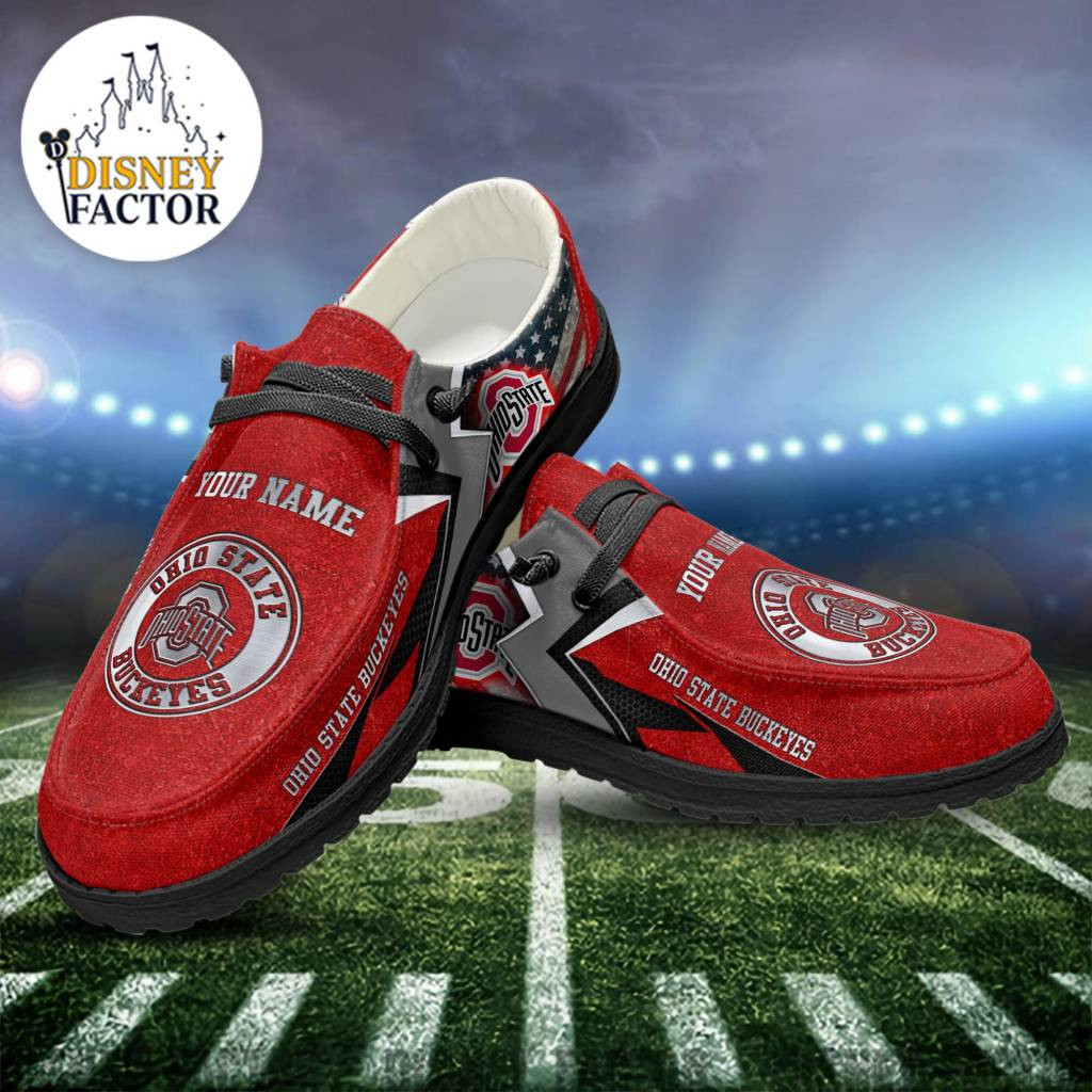 Ohio State Buckeyes Hey Dude Shoes Personalized Hey Dudes NCAA Hey Dudes