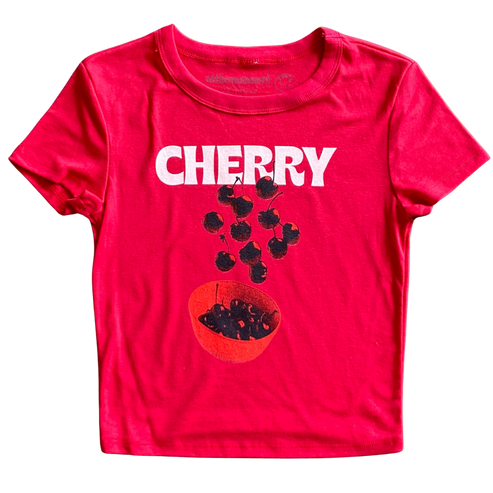 Cherry Bowl v3 Women  s Baby Rib Ladies Tee Shirt Outfit  Shirt Outfit Idea