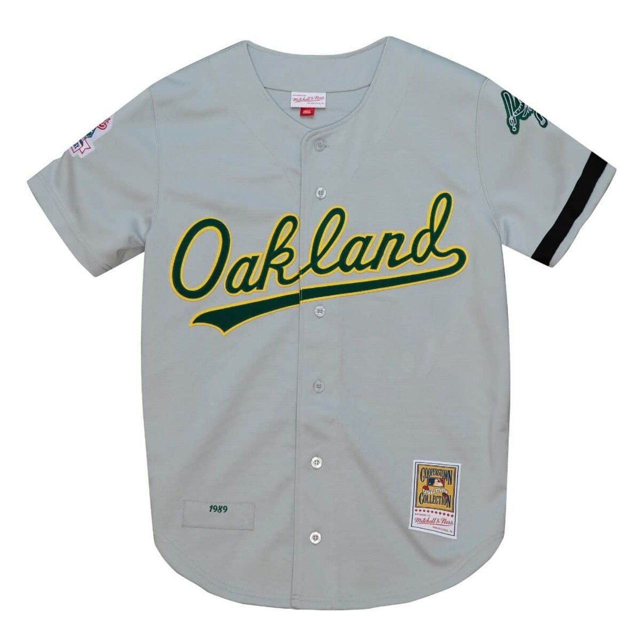 1989 World Series Oakland A’S Gray Jersey – All Stitched