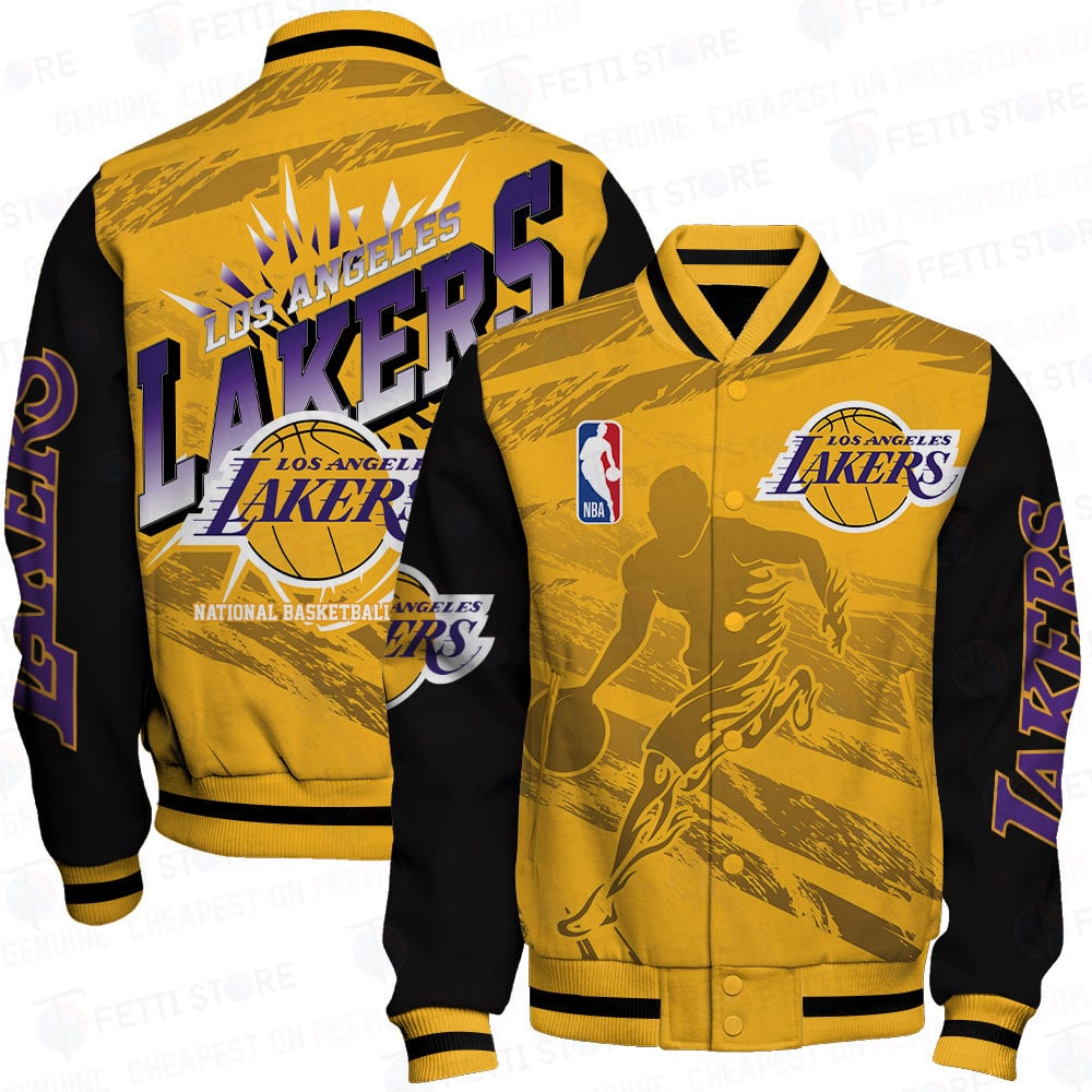 Los Angeles Lakers National Basketball Association Print Varsity Jacket SFAT Ver 13