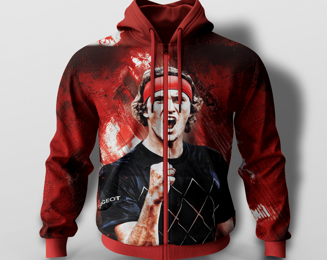 Sascha Zverev Special Design Hoodie Zip Hoodie Mrg2025