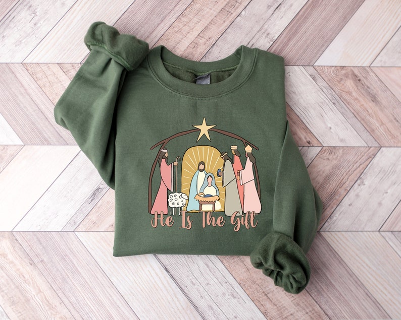 Jesus Birth Story Christmas Sweatshirt 2D Crewneck Sweatshirt All Over Print Sweatshirt For Women Sweatshirt For Men Sws5101