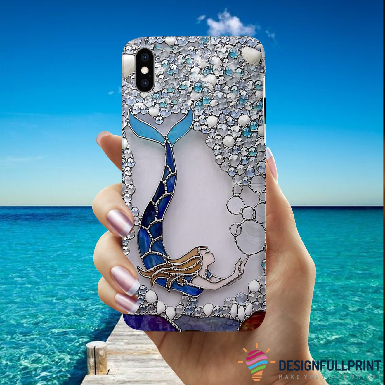 Gemstone Print Ocean Mermaid Phone C &hellip;
