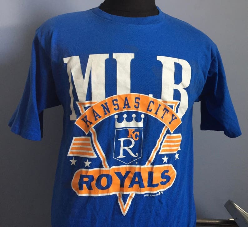 90S Vintage Kansas City Royals 1990 Baseball T Shirt   Large