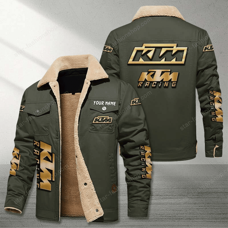 KTM Racing Green Custom Name Stand Collar Jacket