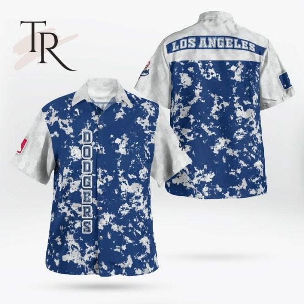 Los Angeles Dodgers Mlb Blue And White Painting Pattern 3D Hawaiian Shirt