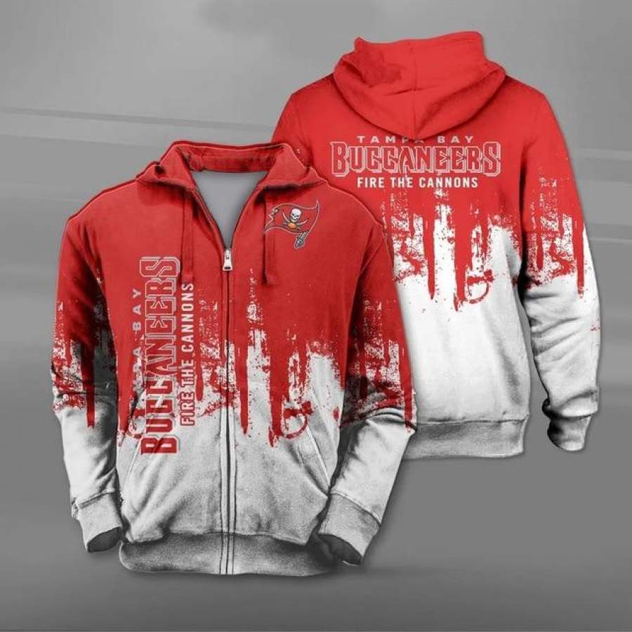 Tampa Bay Buccaneers 3D Zipper Hoodie