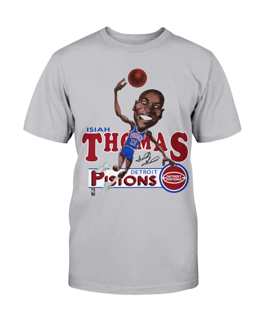 Vintage 90S Nba Cartoon Isiah Thomas Detroit Pistons T Shirt 091121