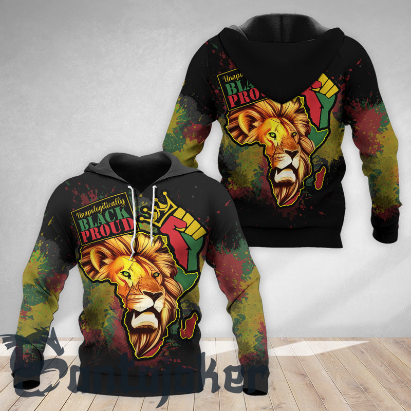 Unapologetically Lion Black Proud Hoodie & Zip Hoodie