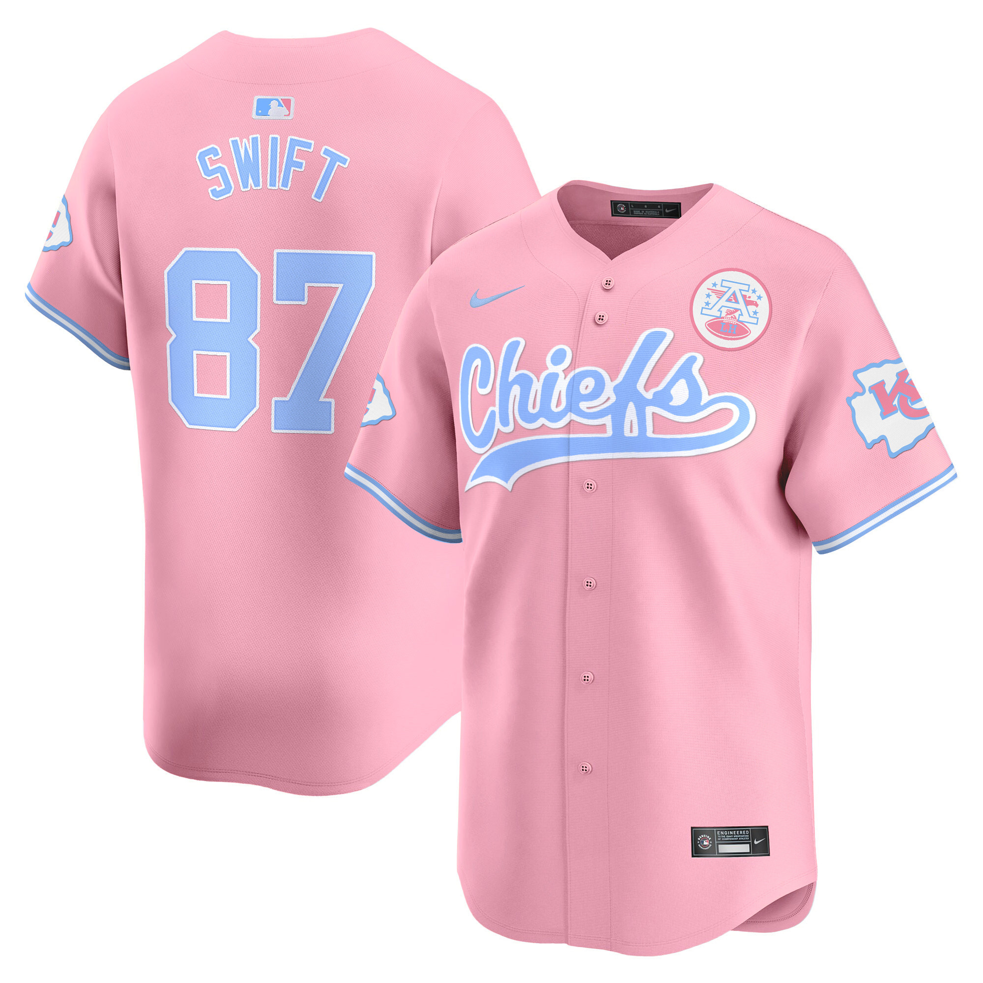 Unisex Chiefs Bubblegum Pink Vapor Premier Limited Jersey – All Stitched