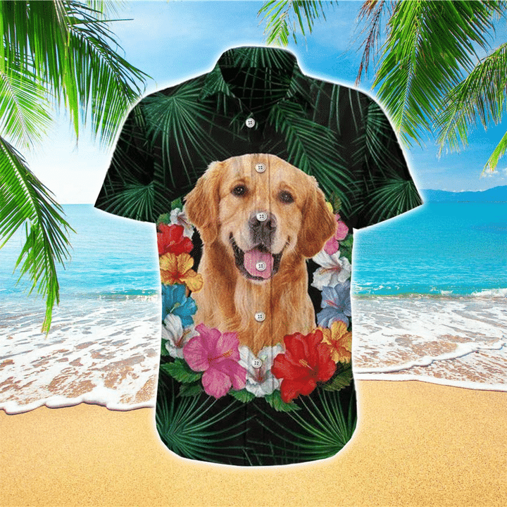 Retriever Dog Hawaiian Shirt, Dog Hawaiian Shirt Men