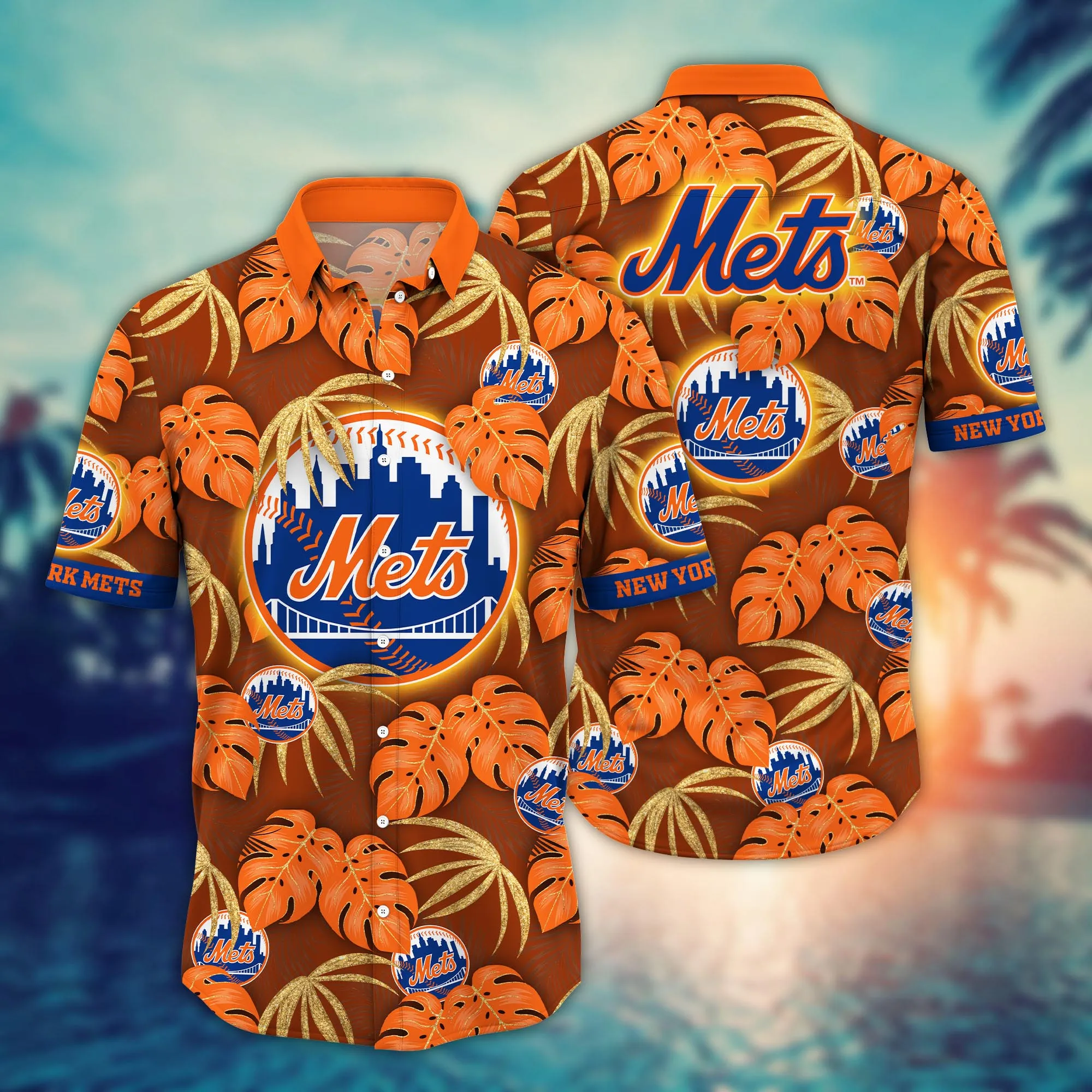 New York Mets Mlb Hawaiian Shirt Sundown Aloha Shirt