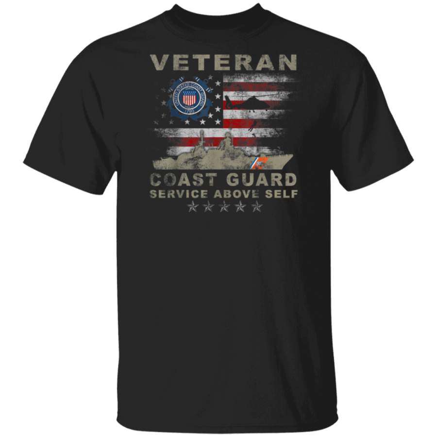 Veteran Coast Guard Service Above Self USCG Vintage T Shirt