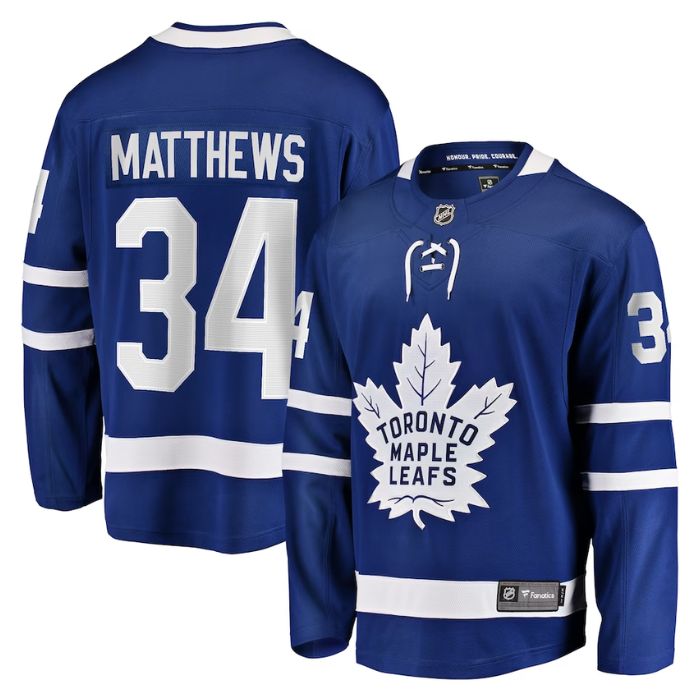 Auston Matthews Toronto Maple Leafs Team Breakaway Unisex Player Jersey – Royal