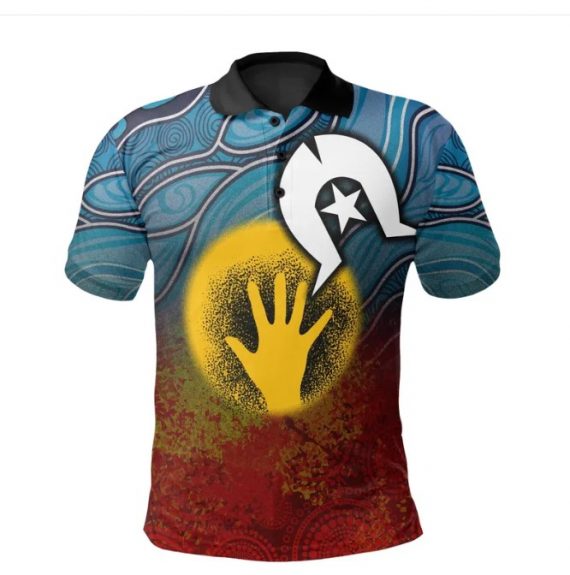 Aboriginal Polo - Torres Strait Islanders Flag with Aboriginal Patterns Shirt Polo Shirt