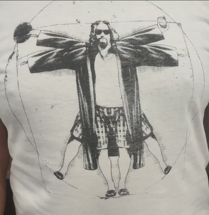 The Big Lebowski Vitruvian The Dude Tee Shirt Outfit