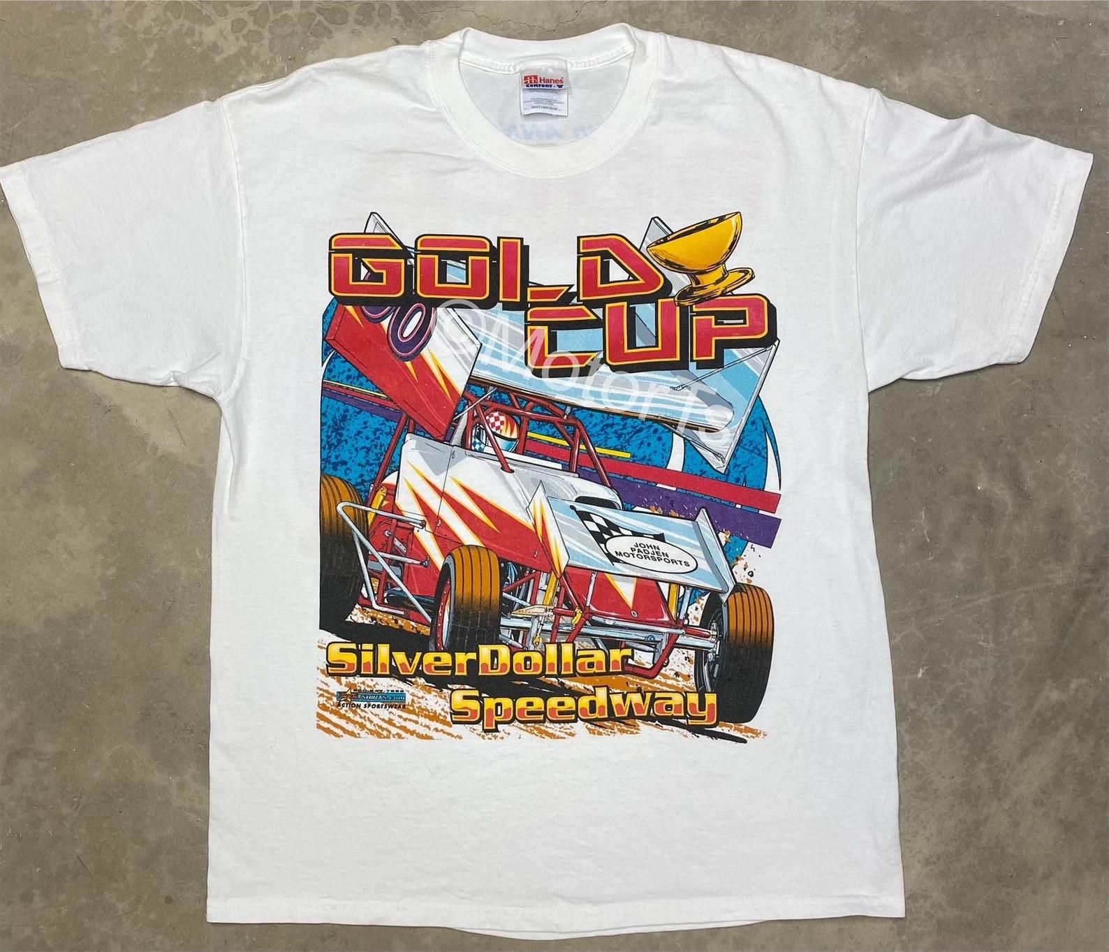 Vintage 2000 Silver Dollar Speedway California Gold Cup S Car Event Tee –