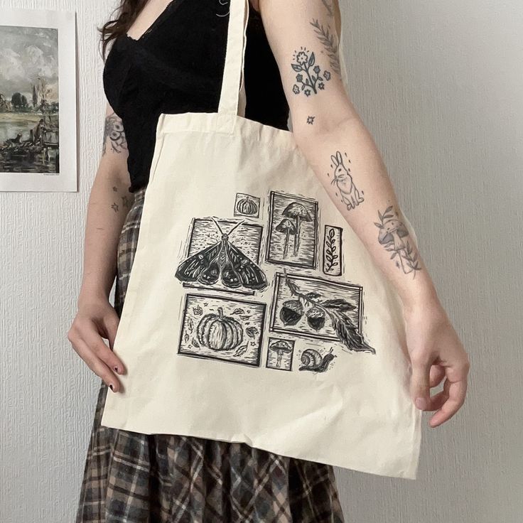 nature tote bag, milzbe, lino print, Best Tote Bags Ideas, Cute Tote Bags Ideas, Tote Bag Design Ideas, Girls Tote Bag, Best Canvas Tote Bags Ideas