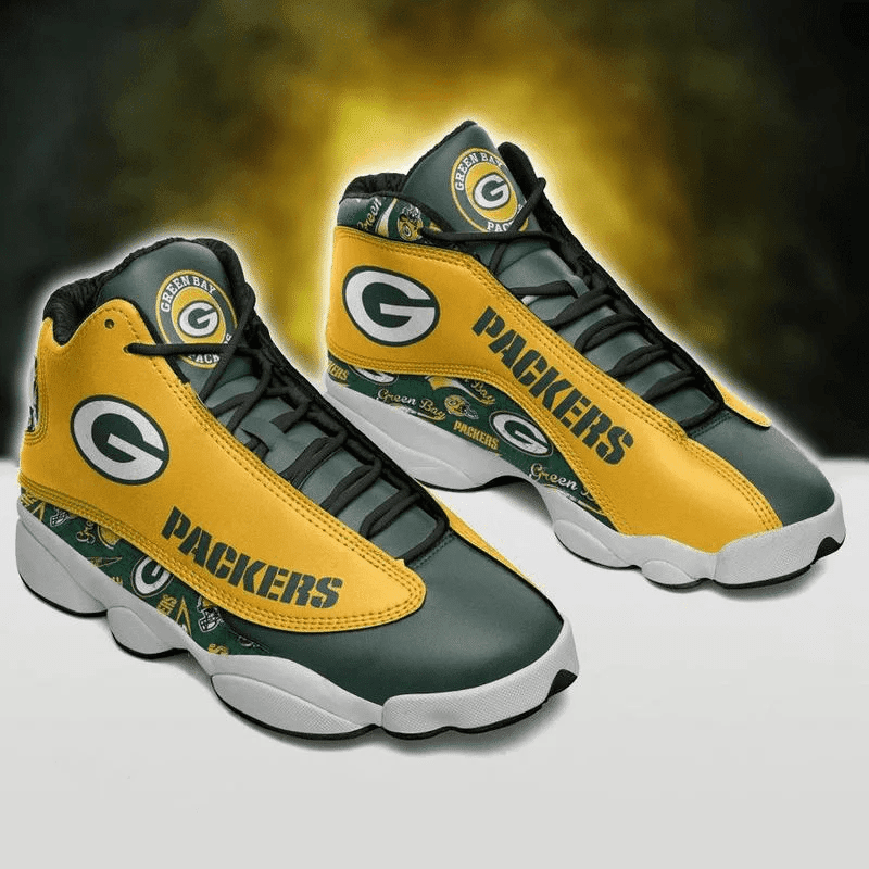 Green Bay Packers American Football Team Sport Air Jordan 13 Shoes JD13 V2338