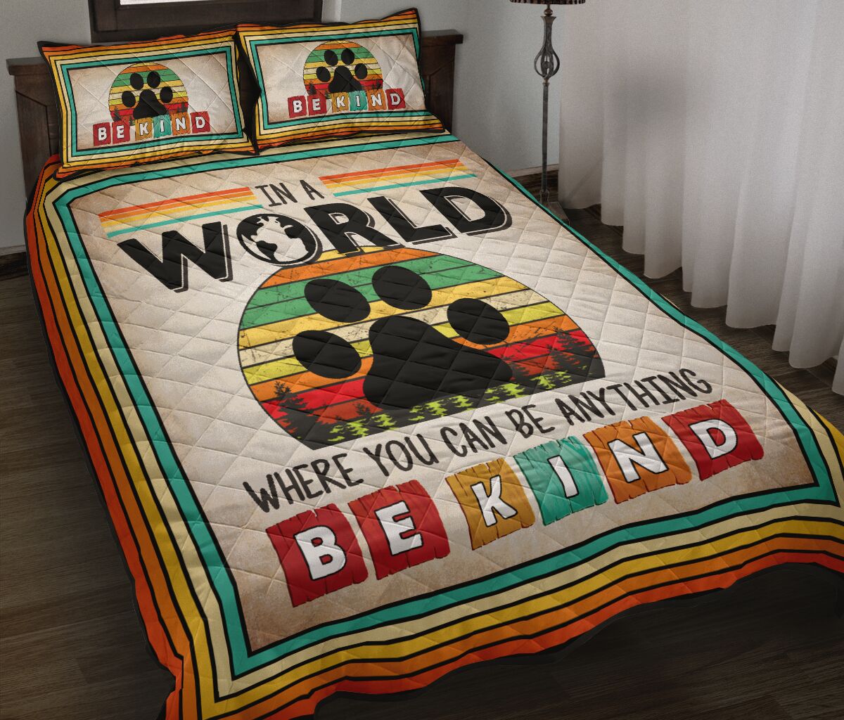 Dog Anything Be Kind Qbs Quilt Bed Set Bedroom Decoration Twin/Queen/King Size Bedding