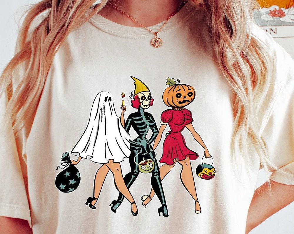 90s Halloween Shirt, Trick Or Treat Halloween Sweatshirt, Halloween Sweatshirt, Spooky Shirt,Funny Halloween Shirt, Halloween Sweatshirt  - Shirtstylecentral Fashion