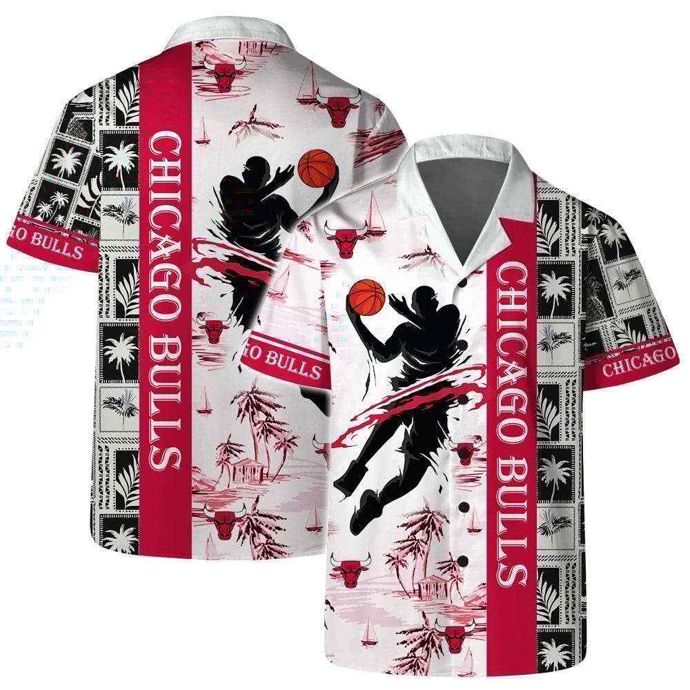 Chicago Bulls National Basketball Association Aop Hawaiian Shirt Nba Pattern