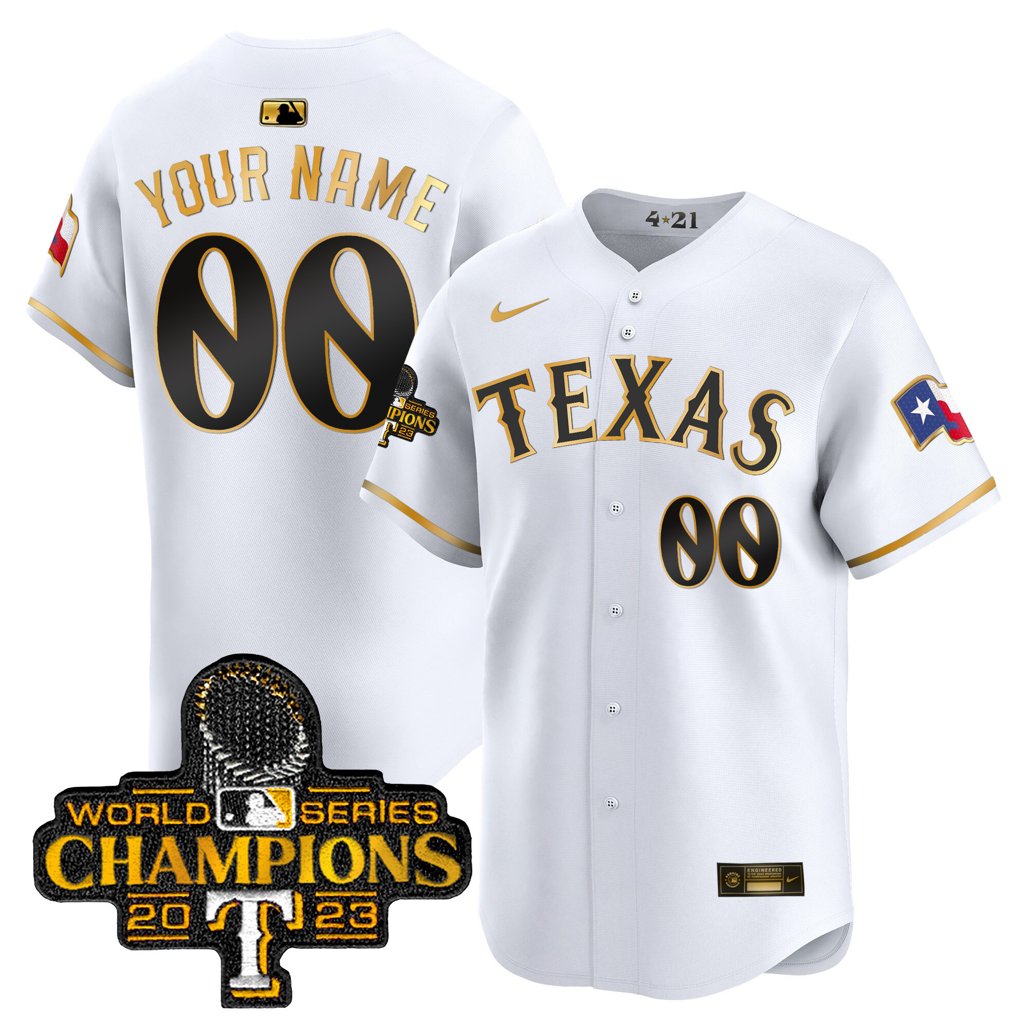 Texas Rangers 2023 World Series Champions City Connect Vapor Premier Limited Custom Jersey – All Stitched