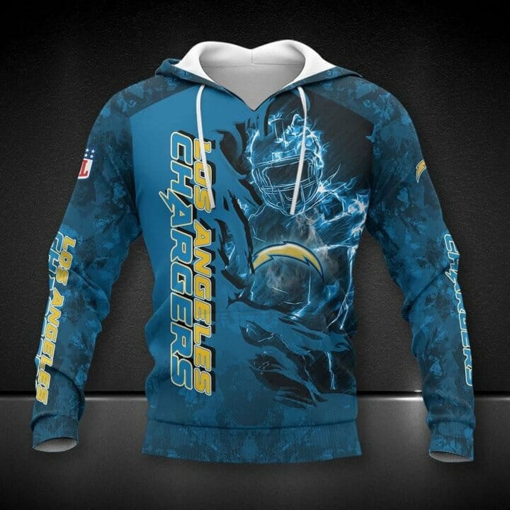 Sport-Team Los Angeles Chargers Powder Blue Pullover Hoodie Aop Shirt