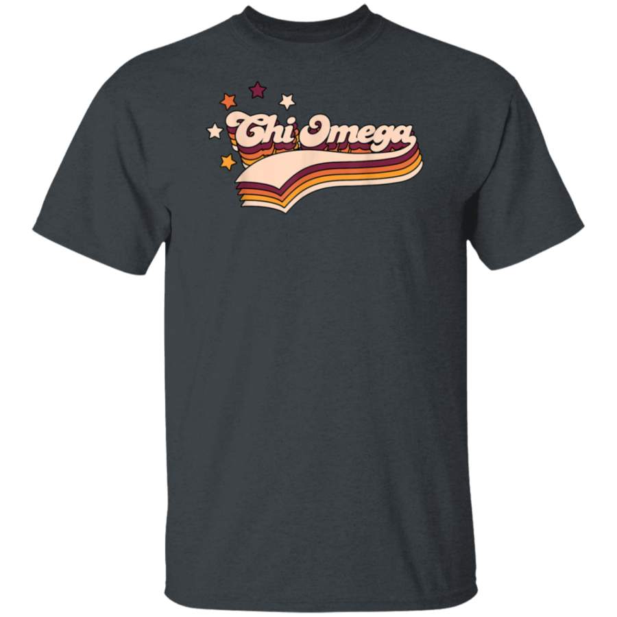 Chi-Omega Sorority Retro Vintage Greek T-Shirt G500 Gildan 5.3 oz. T-Shirt