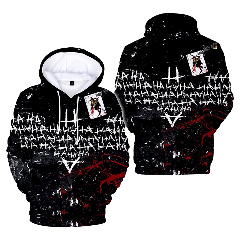 The Joker Hahaha Black White Hoodie