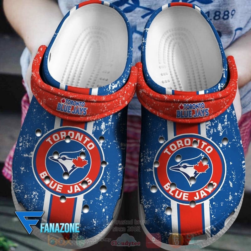 Toronto Blue Jays Logo Baseball MLB Red Sander Blue Crocss Classic Clogs Shoes Ver408