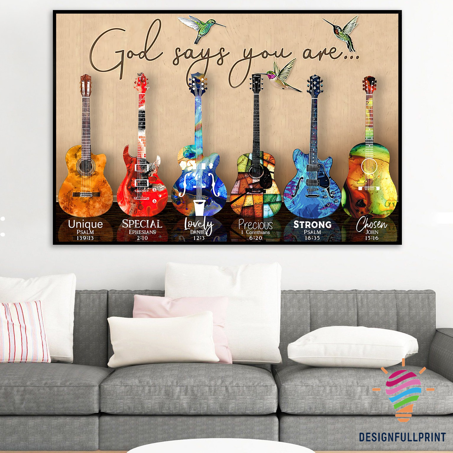 Colorful Guitar God Says You Are Ch …
