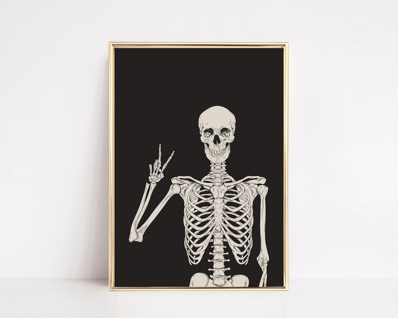 skeleton print | halloween printable wall art | halloween decor | halloween poster | halloween print | halloween printable