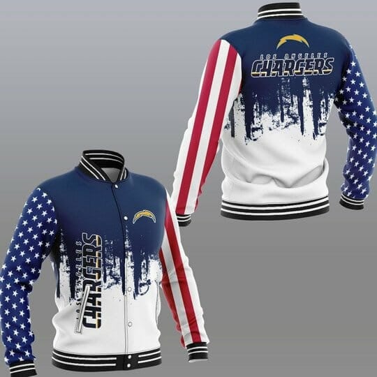 Sport-Team Los Angeles Chargers Blue White Baseball Jacket V4