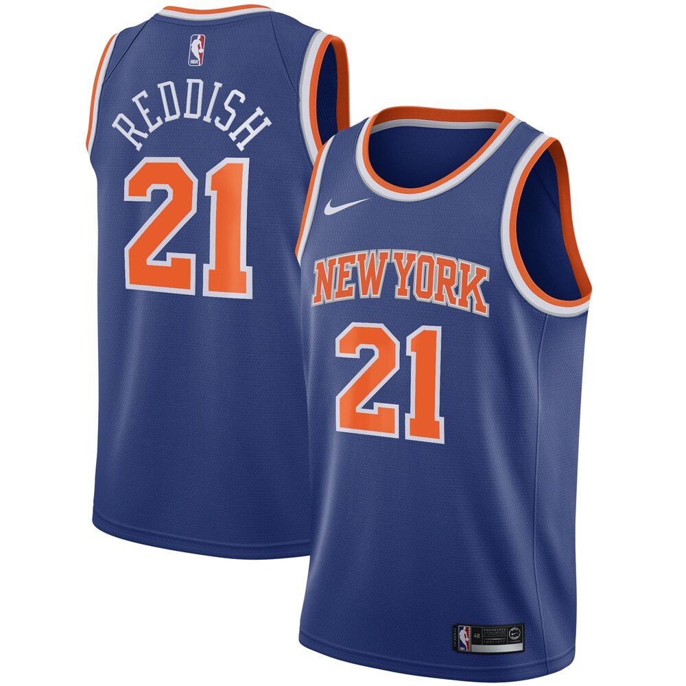New York Knicks Nike Icon Edition Swingman Jersey Blue Cam Reddish