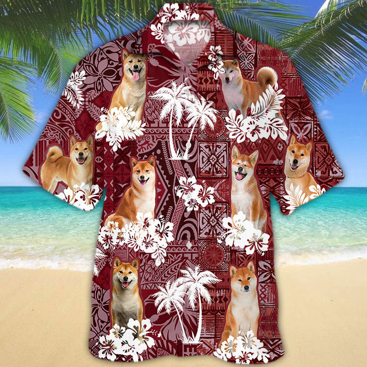 Shiba Inu Hawaiian Shirt, Cute Dog Hawaiian Shirt