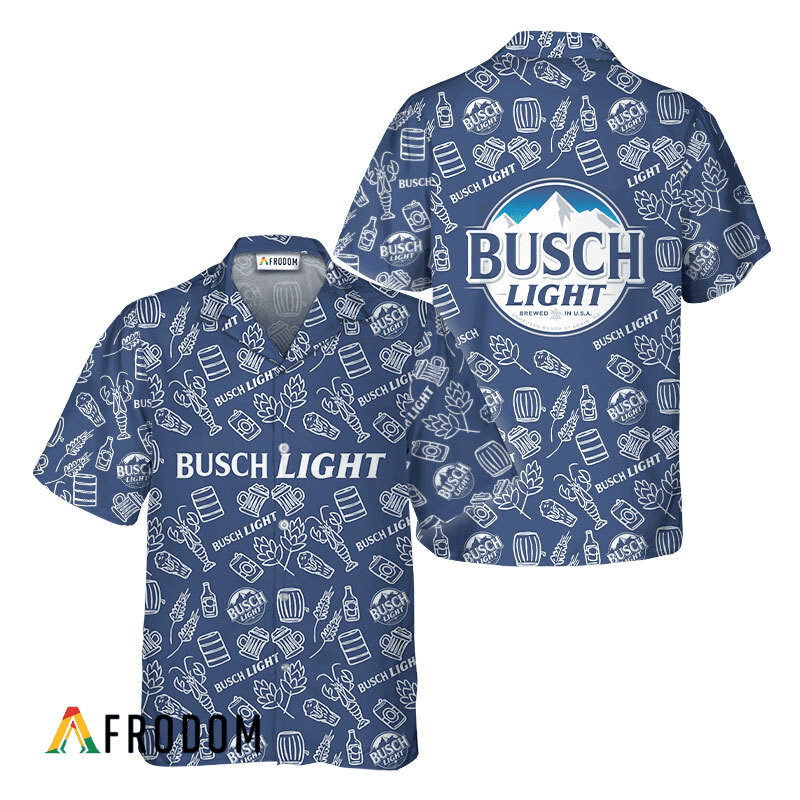 Busch Light Doodle Art Hawaiian Shirt