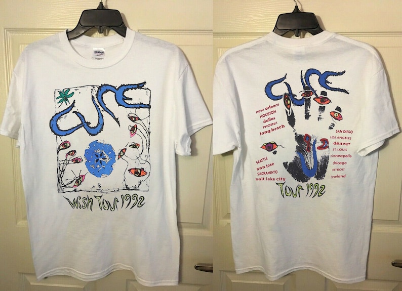 1992 The Cure Wish Tour Unisex T-Shirt, 90s Retro The Cure Rock Band Concert Tour Shirt, Rock Music Tour shirt, Gift for Dad, Great Gift