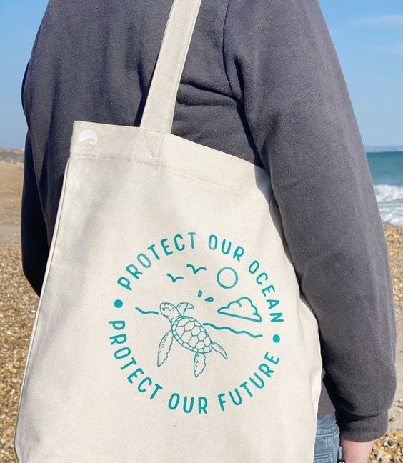 Protect Our Ocean, Protect Our Future Tote Bag, Canvas Tote Bags, Tote Bag Design, Tote Bag Idea