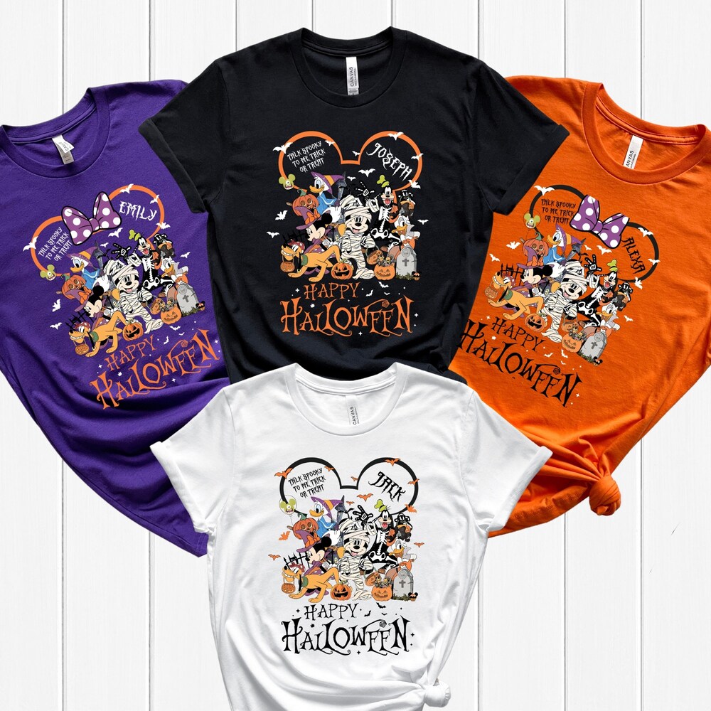 Custom Disney Halloween Shirts, Halloween Matching Shirt, Disney Family Name Halloween Shirts, Disney Halloween Shirts, Halloween Trip Shirt Designed By Facetotes