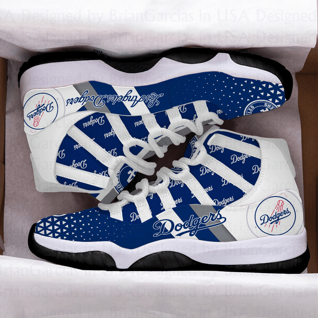 Los Angeles Dodgers Custom Air Jordan 11 Shoes Sport Sneakers