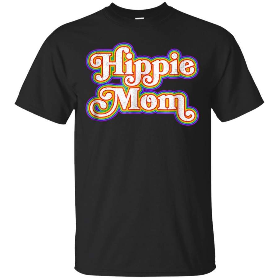 AGR Hippie Mom Tshirt Cute Vintage Retro Rainbow Mama Tee Jaq T-shirt