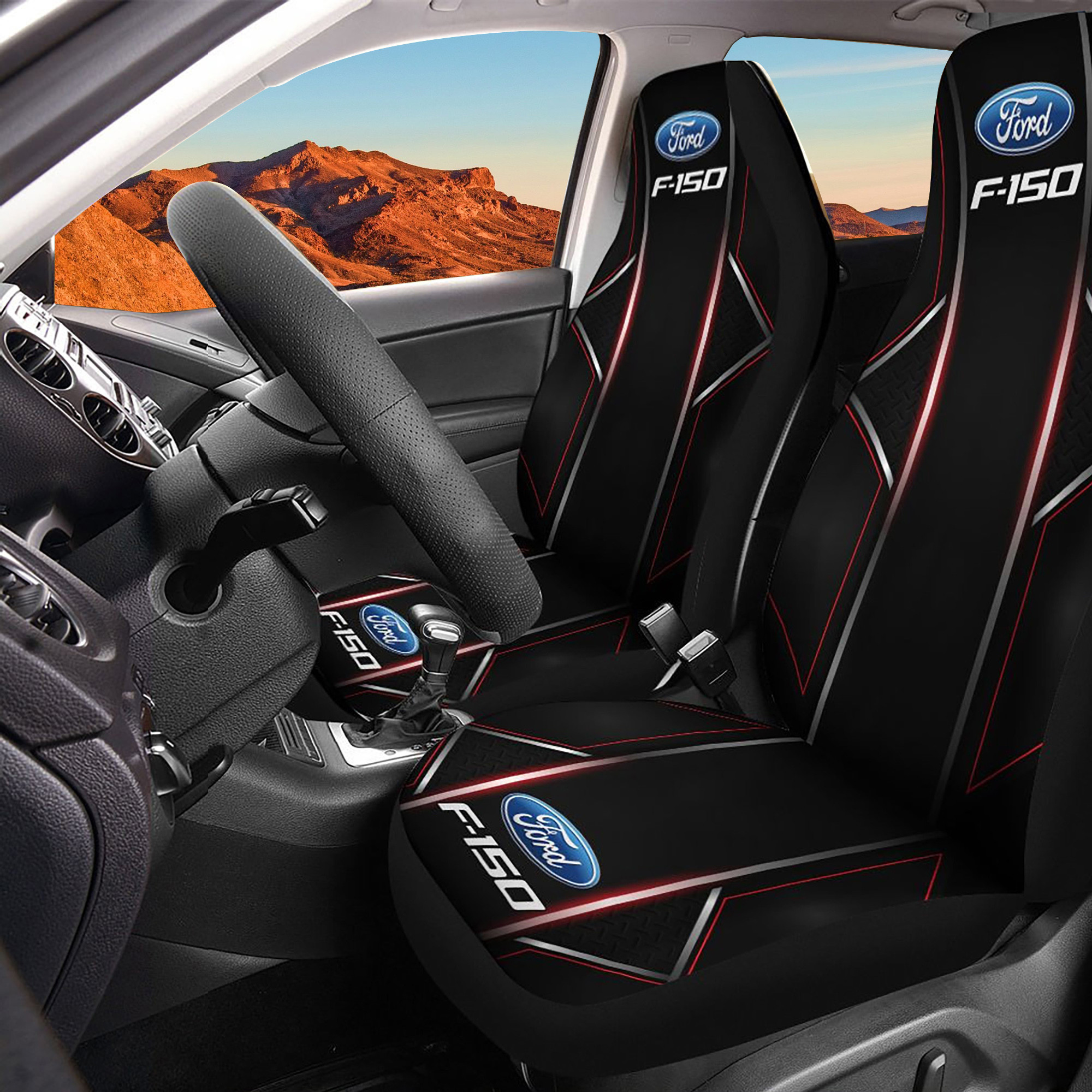 Ford F150 Logo Car Seat Cover Set CSC2018