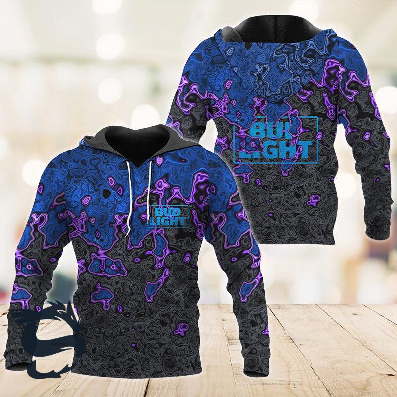 Holographic Colorful Bud Light Hoodie & Zip Hoodie