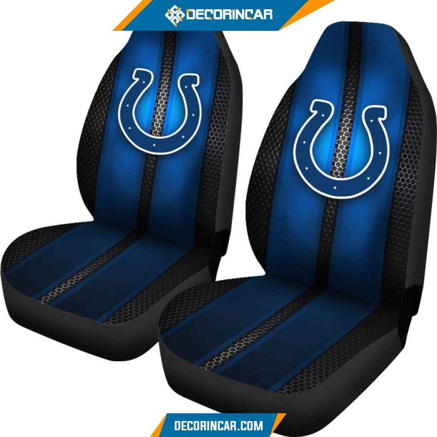 Indianapolis Colts Black Blue Car Seat Cover Set CSC114