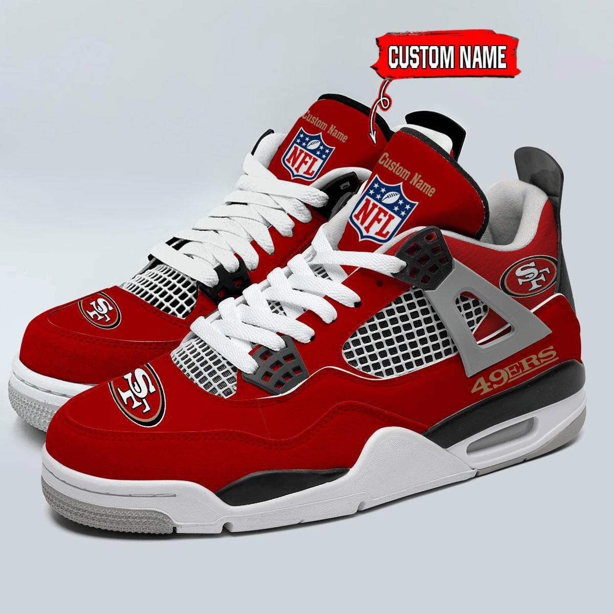 Atlanta Falcons Personalized Air Jordan 4 Sneaker