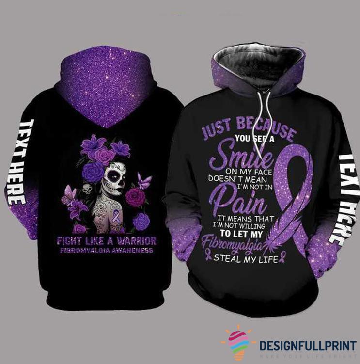 Skull Gift Fibromyalgia Awareness Sk &hellip;