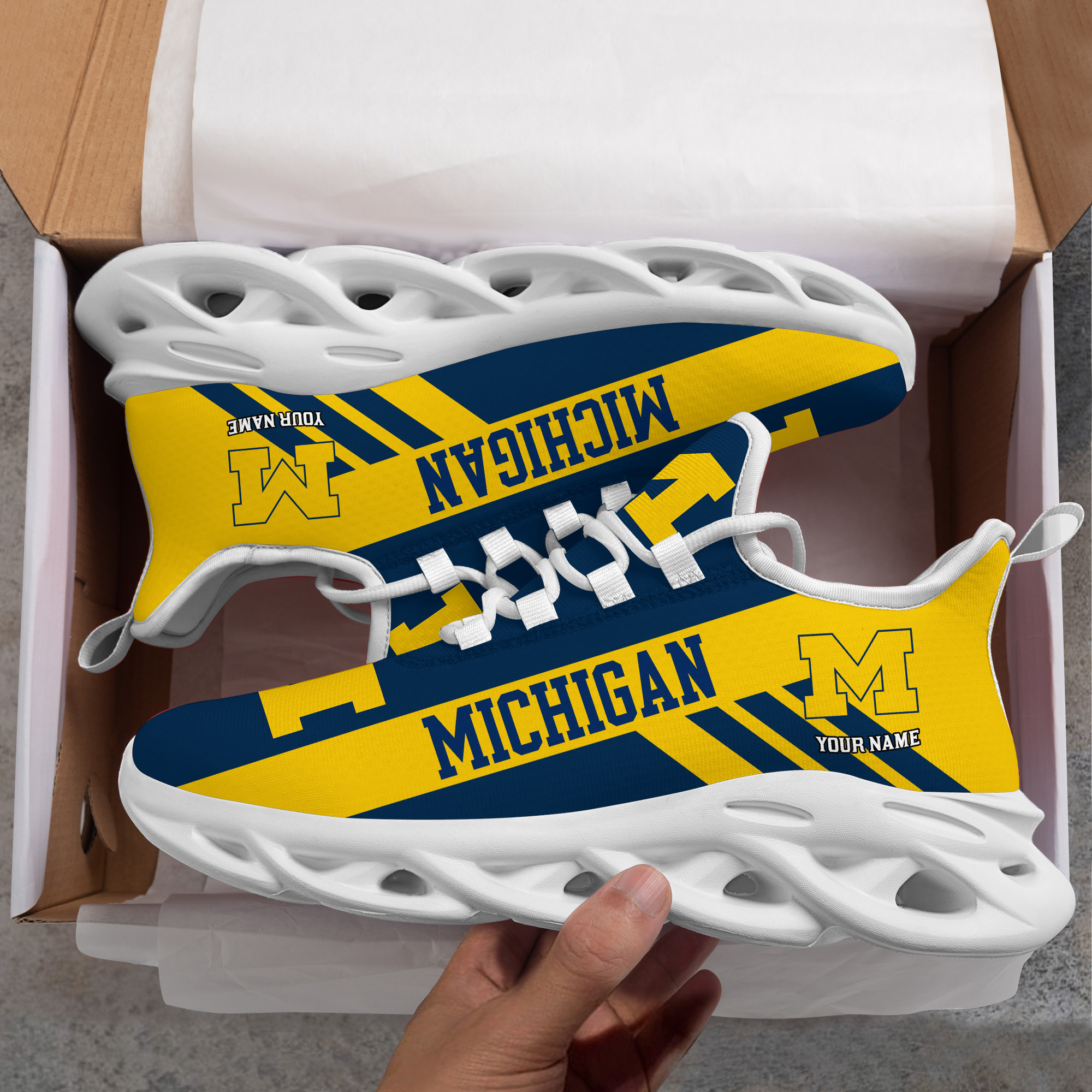 Michigan Wolverines Max Soul Shoes Sneakers For Men And Women 1879