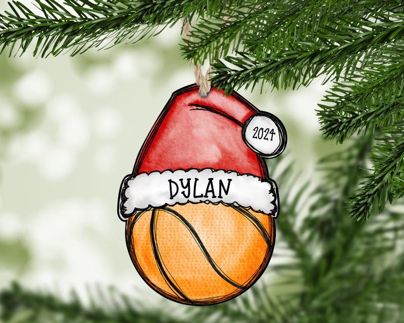 Snorider Xmas 2024 Basketball Christmas Ornament, Basketball Ornament, 2024 Basketball Ornament, Personalized Ornament, Basketball Gift, Coach gift