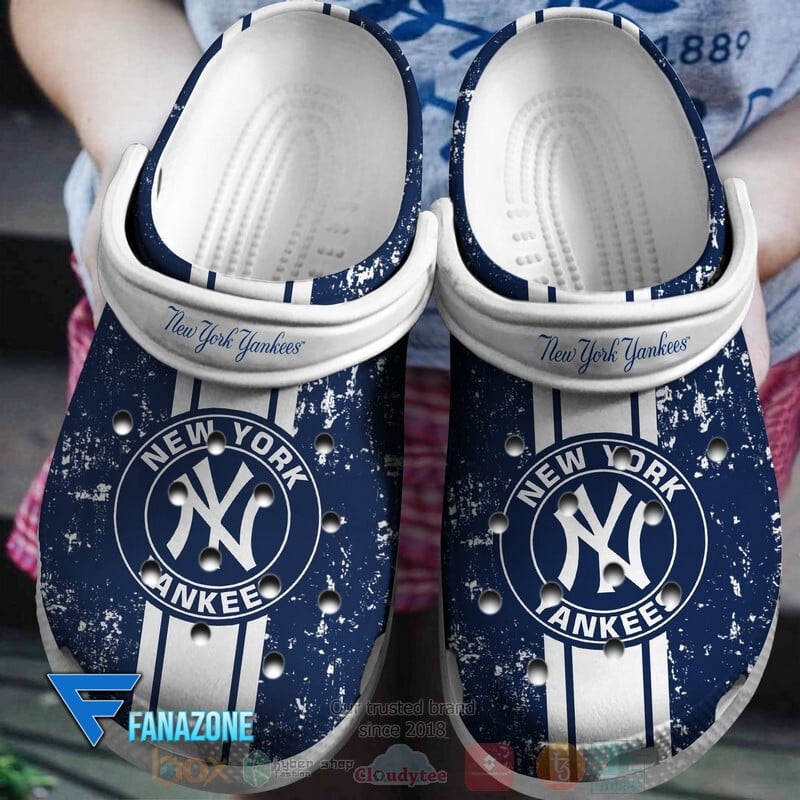 New York Yankees Logo Baseball MLB Full Blue Crocss Classic Clogs Shoes Ver14